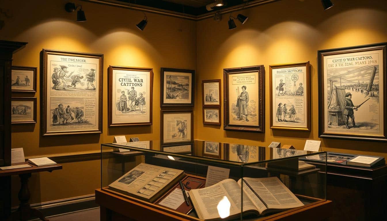 Civil War Cartoons in Museum Exhibits and Archives