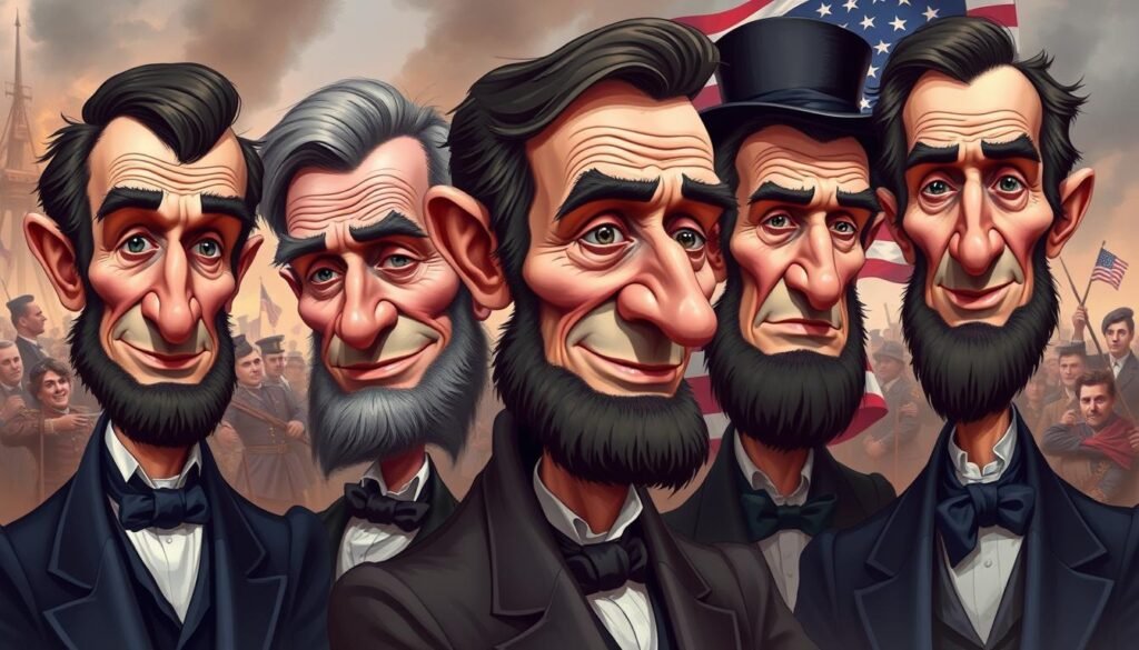 Lincoln caricatures in media