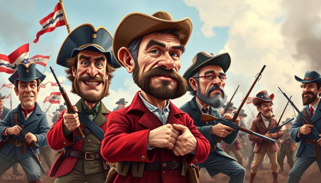 artistic reinterpretations of Civil War caricatures