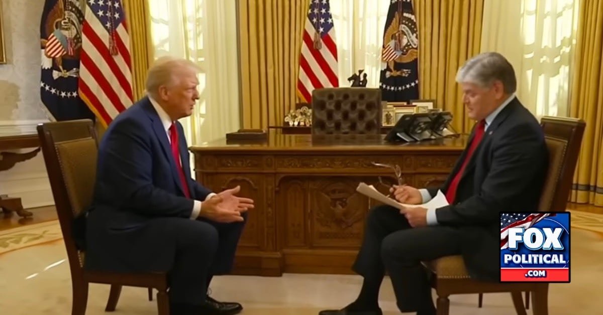 Trumps First Interview In Oval Office With Hannity